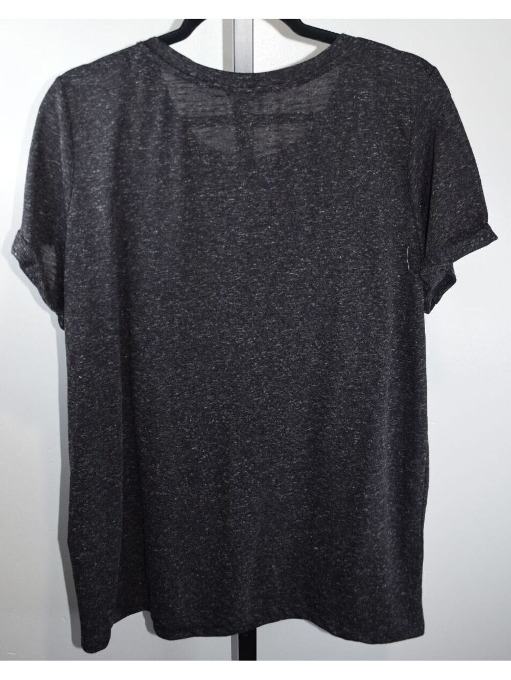 Torrid Jeweled Necklace Collar T-Shirt, Heather Charcoal, Size 2, Elevated Basic - Picture 2 of 7